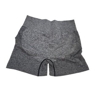 Womens Seamless High Waisted Gym Shorts Heather Grey Workout Fitness Size 3XL